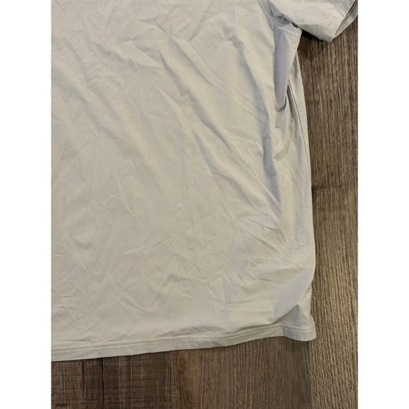 Rhone Mens Delta Pique Polo Shirt Size Large Gray Button Down Mesh Performance - Picture 3 of 8